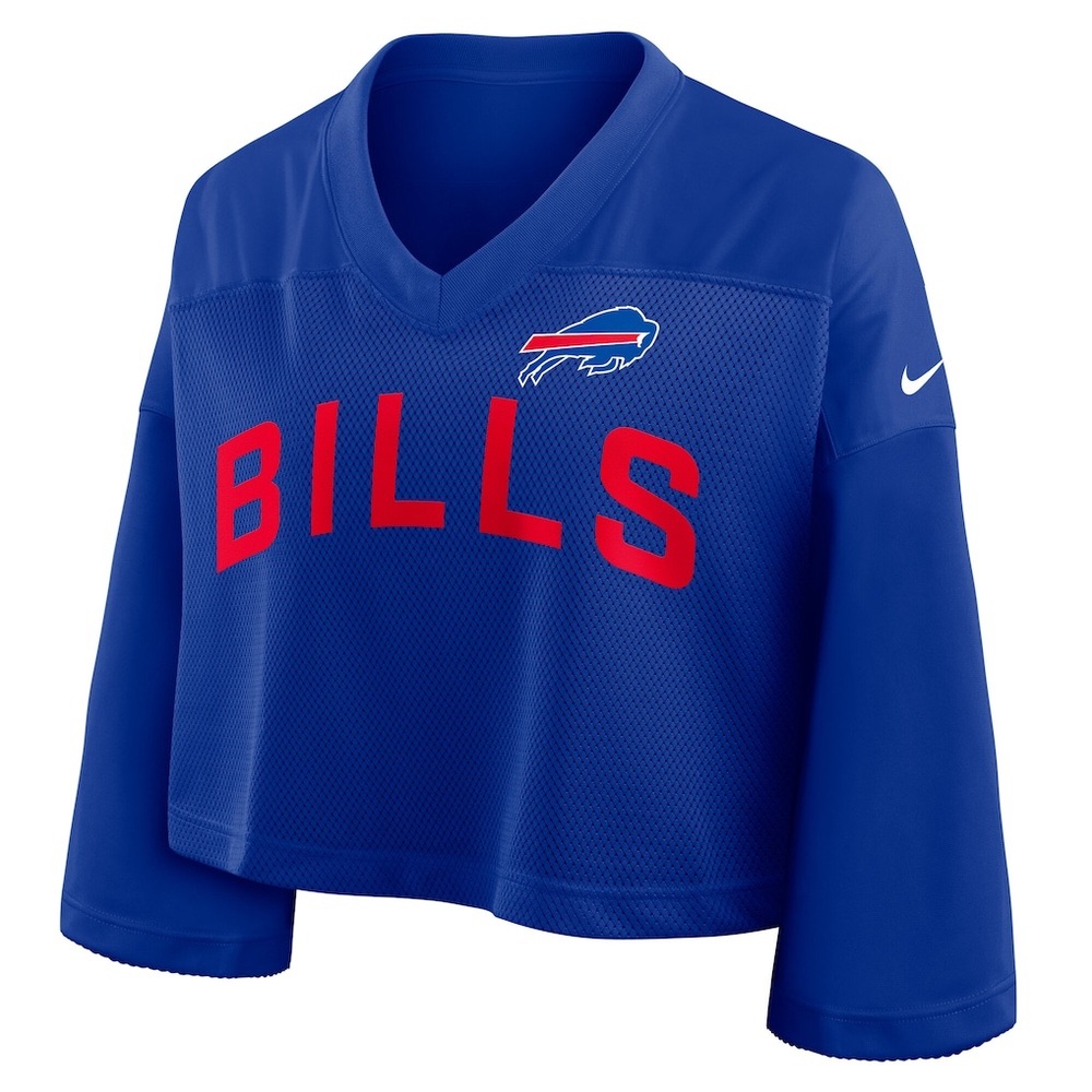 NFL Buffalo Bills NFL Blue Mesh Team Jersey Crop Top Small